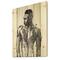 Designart - Handsome African Man Portrait On White I - Modern Print on Natural Pine Wood